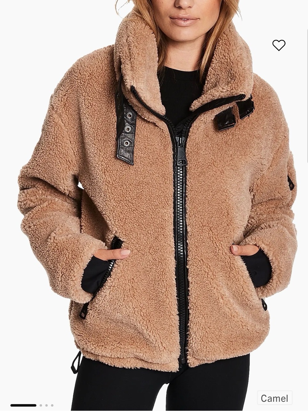 SAM. Denver Sherpa Zip-Up Jacket Camel